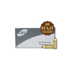 Caixa Master 1000 Munições de Munição CBC Treina 9mm ETOG 124gr - 1000un
