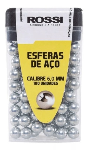 Esfera De A&ccedil;o Rossi (100un) - Cal 6mm