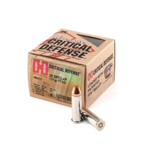 Muni&ccedil;&atilde;o Hornady .38 SPL FTX+P Critical Defense 110GR - CX 25un