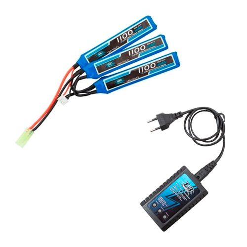 Bateria Lipo 3S 11.1V 1100mah 20C - Leão + Carregador B3 Leão