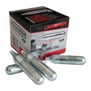 Cilindros descart&aacute;veis de CO2 12g - 25un