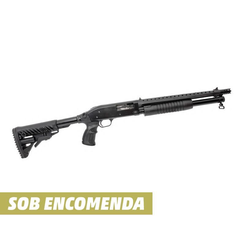 Espingarda Boito BSA 5T 84 Pump Calibre 12 com Pistol Grip e Coronha Retrátil
