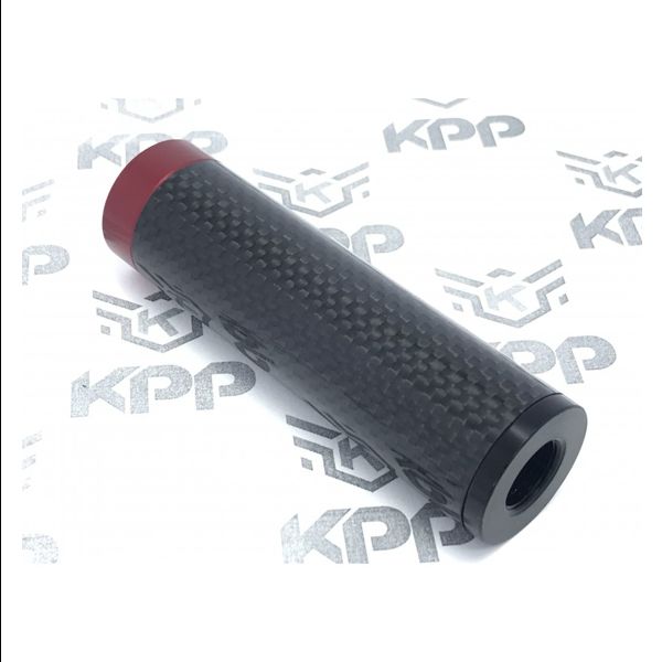 Extensor de Cano Carbon 100x28mm Rosca Esquerda - Kpp Airsoft - Imagem 2
