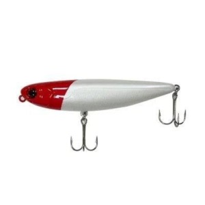 Isca artificial de meia &aacute;gua e a&ccedil;&atilde;o r&aacute;pida Pesca Brasil Da Vinci 12,4g e 90mm Vermelho e branco