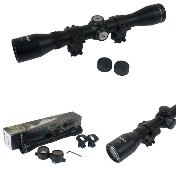 Luneta Rifle Scope Mira 4x32 Zoom Fixo Sniper, Carabina, Airsoft
