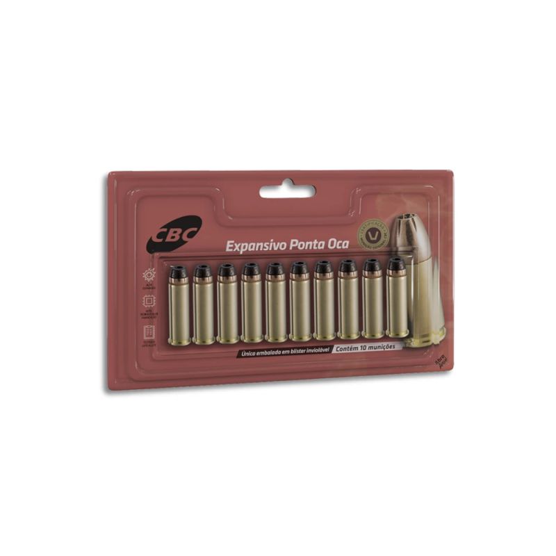 Munição CBC .38 SPL EXPO +P 158gr Blister Cartela - 10un