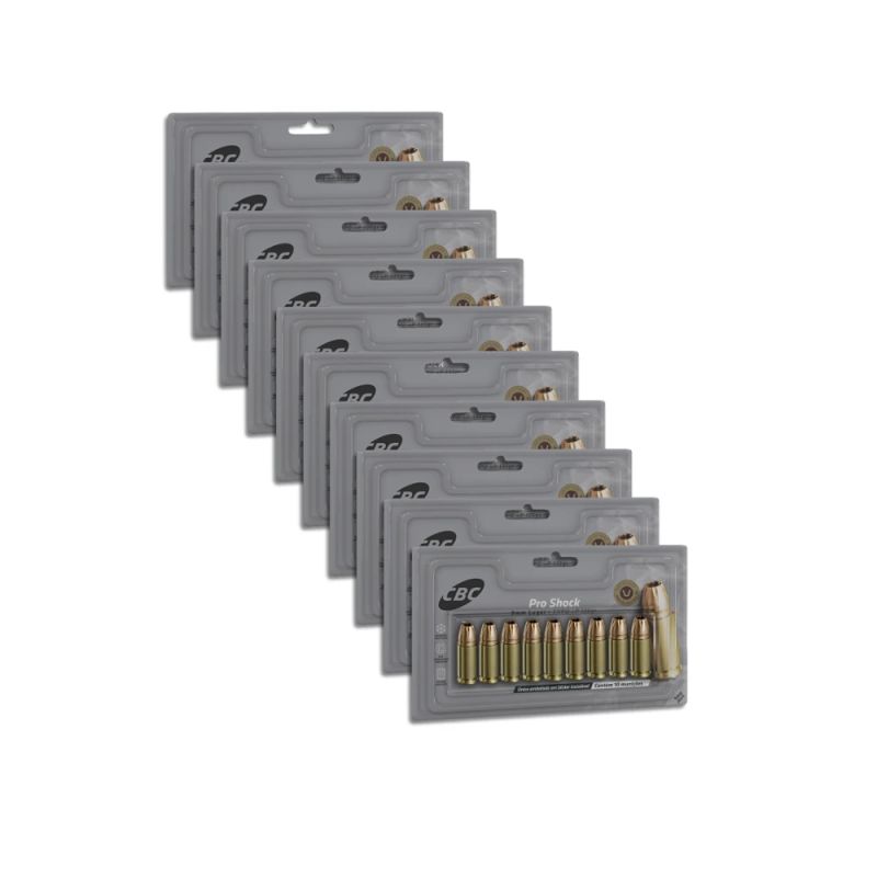 Munição CBC 9mm Luger EXPO PRO SHOCK 135gr Blister Cartela - 100un