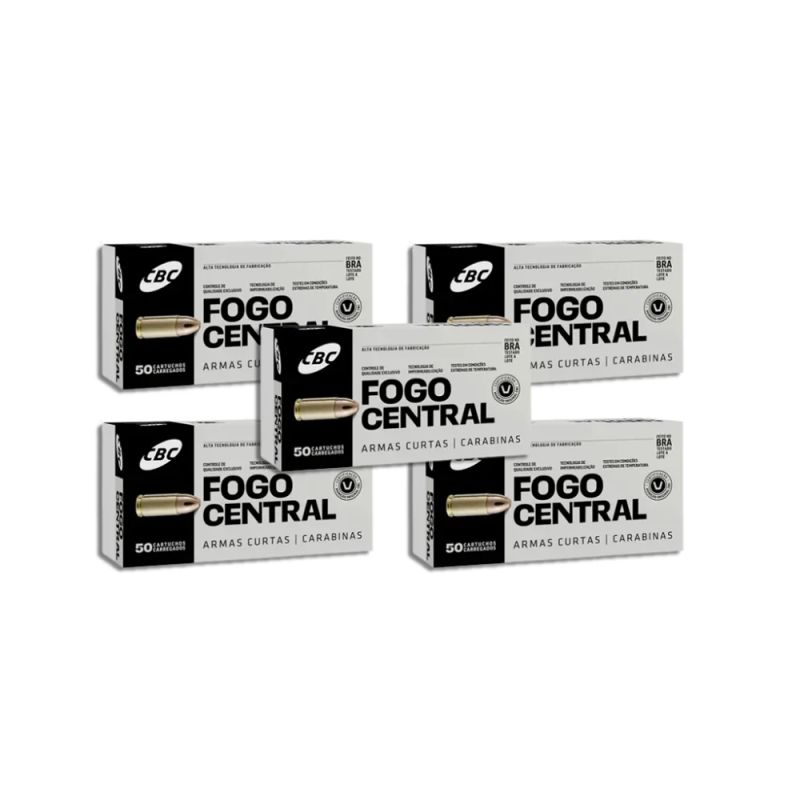 Munição CBC Treina 9mm ETOG 124gr - CX 250un - 5 CAIXAS