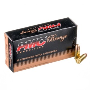 Muni&ccedil;&atilde;o PMC 9mm Luger 9x19mm 115GR FMJ - 50un