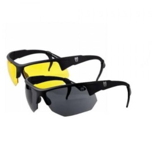 &Oacute;culos T&aacute;tico Marcos Do Val Spartan Preto Lente Preta + Lente Amarela