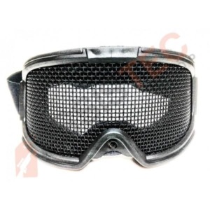 &Oacute;culos tela tramada met&aacute;lico para airsoft Grande - Preto