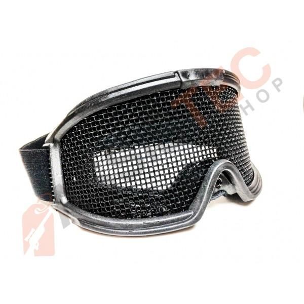 Óculos tela tramada metálico para airsoft Grande - Preto - Imagem 2