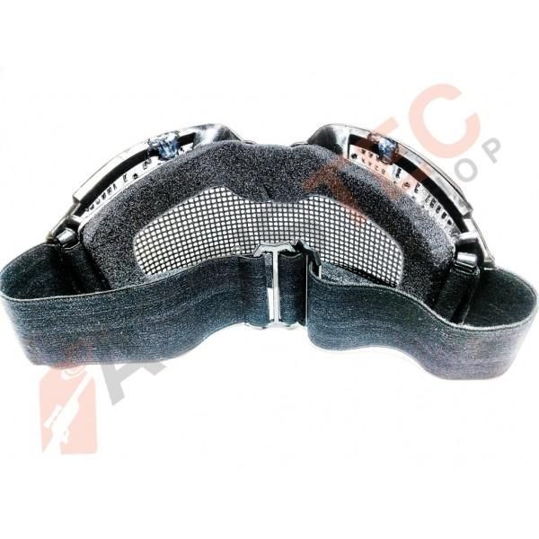 Óculos tela tramada metálico para airsoft Grande - Preto - Imagem 3