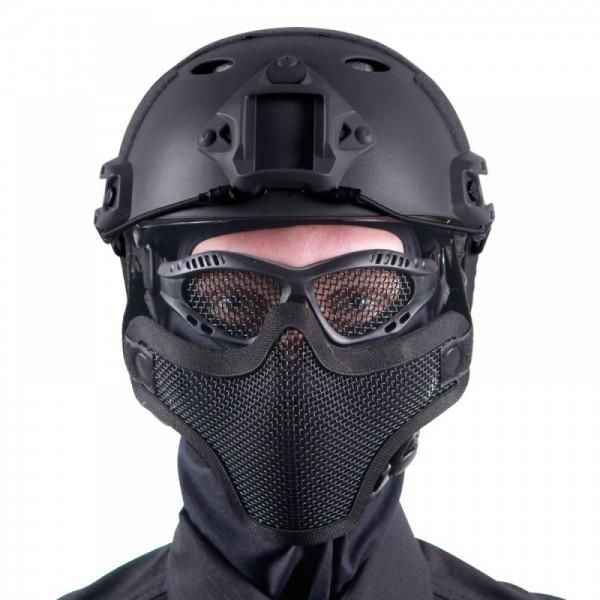 Óculos tela tramada metálico para airsoft - Preto - Imagem 2