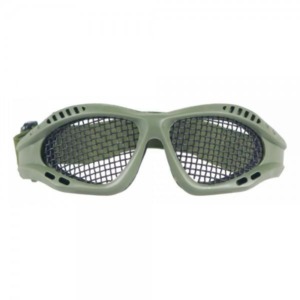&Oacute;culos tela tramada met&aacute;lico para airsoft - Verde