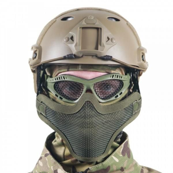 Óculos tela tramada metálico para airsoft - Verde - Imagem 2