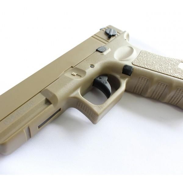 Pistola Airsoft CM30 Glock Semi-metal Tan - AEP - Imagem 2