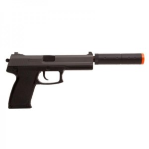 Pistola Airsoft M23 HK USP com Silenciador - Spring