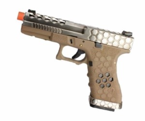 Pistola de Airsoft A G&aacute;s GBB Green Gas AW G17 Chromo Tan Blowback
