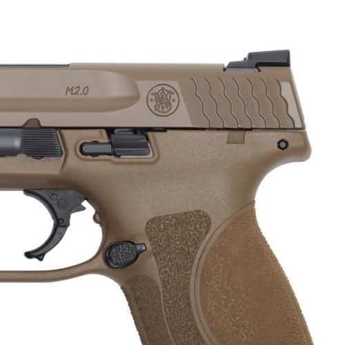 Pistola S&W M&P9 M2.0 Compact Fs 15-Shot Armornite Fde Poly Calibre .9mm - Imagem 3