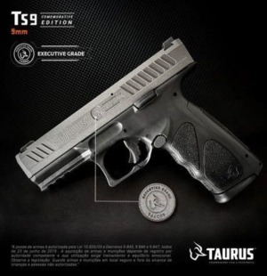 Pistola Taurus TS9 Edi&ccedil;&atilde;o Limitada Executive Grade Calibre 9mm